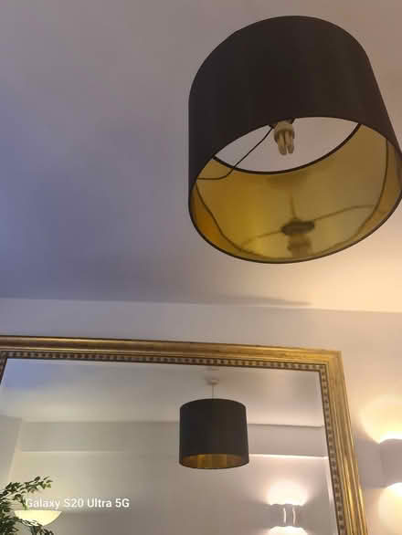 Photo of free 3 x large black and copper lightshades (New Town EH3) #1