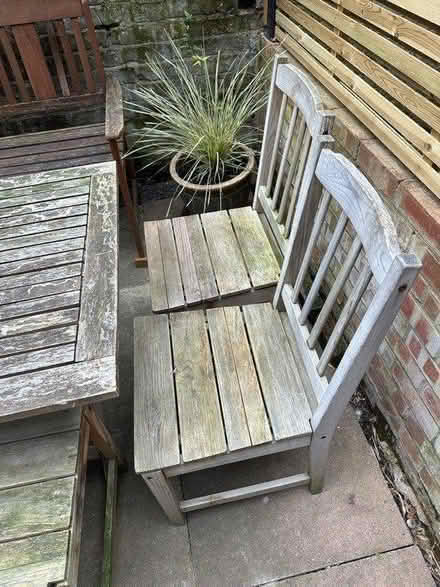 Photo of free Solid wood garden table & 5 chairs (W14) #2
