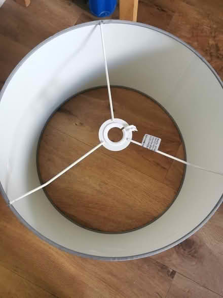 Photo of free Large grey drum lampshade (damaged) Bathwick (North Road) #2