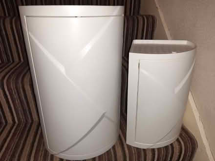 Photo of free 2 small plastic corner cabinets (Newport Pagnell MK16) #1