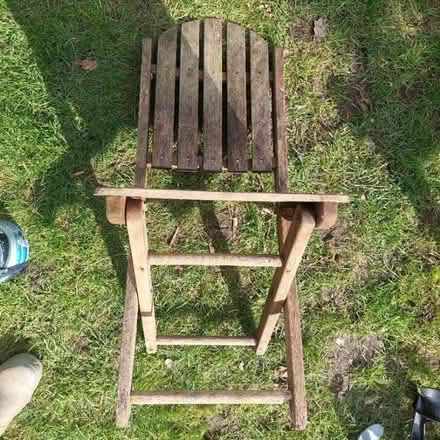 Photo of free 2 folding wooden chairs (Hertford Heath SG13) #2
