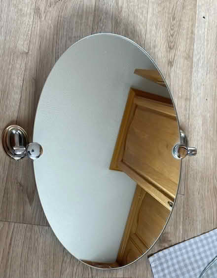 Photo of free Bathroom mirror, glass corner shelves (Penrith CA11) #1