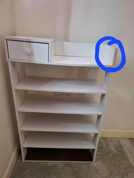 Photo of free White shoe rack/shelf (DA2) #1