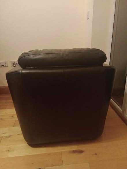 Photo of free Black leather look armchair (Becketts Park LS6) #3