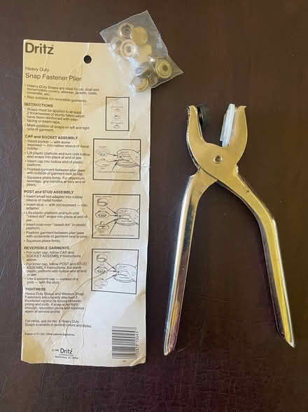 Photo of free Snap Fastener Plier (Saratoga) #1
