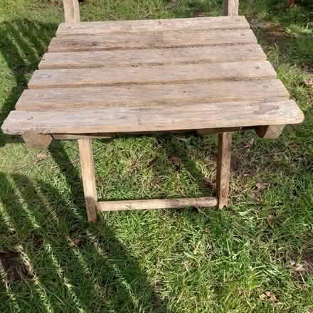 Photo of free 2 folding wooden chairs (Hertford Heath SG13) #3