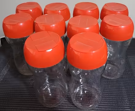 Photo of free 10 Jars 9cm Diameter 19cm High with Sprinkle Tops (Caversham RG4) #1