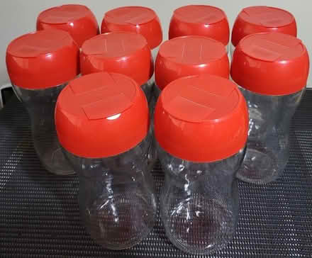 Photo of free 10 Jars 9cm Diameter 19cm High with Sprinkle Tops (Caversham RG4) #1