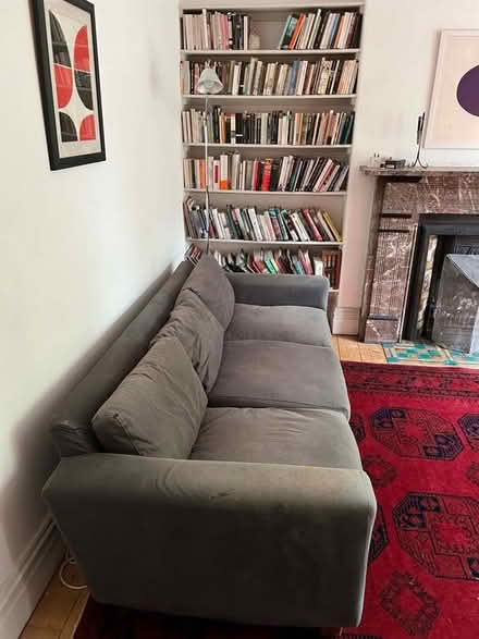 Photo of free Habitat 3/4 person sofa in grey (Freehold Lancaster) #3