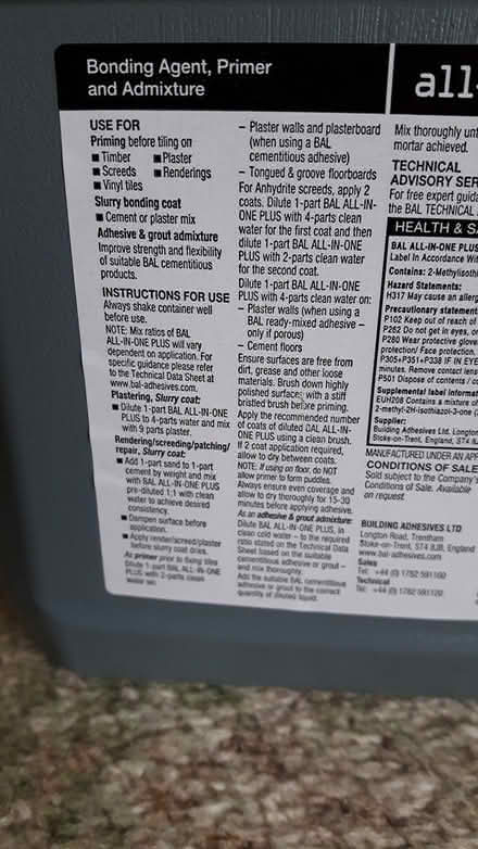 Photo of free BAL bonding agent, primer (Allington, Kent) #2