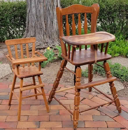 Photo of free 2 antique high chairs (Near Mississippi and Dayton) #1