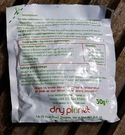 Photo of free Water retaining crystals for pot plants (Keswick CA12) #2