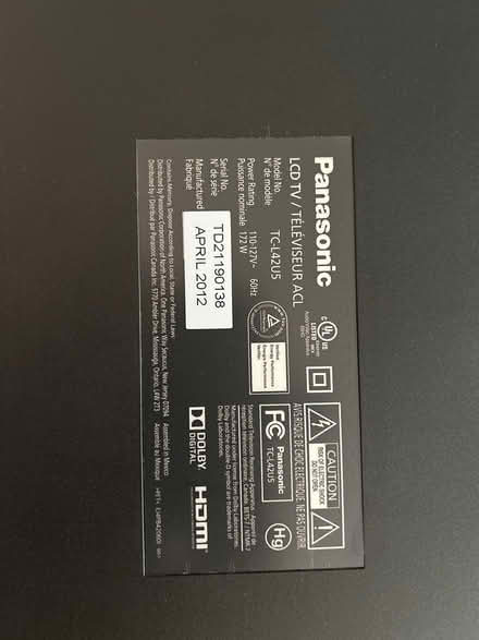 Photo of free Panasonic 50 inch flatscreen (Dudley Mountain Rd) #3