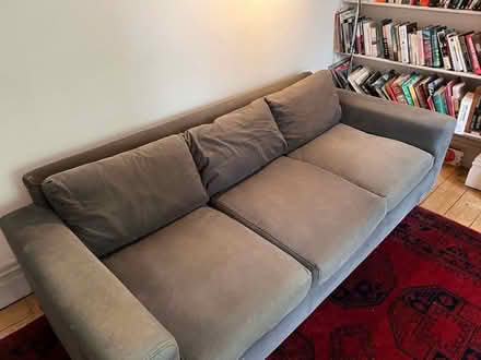 Photo of free Habitat 3/4 person sofa in grey (Freehold Lancaster) #2