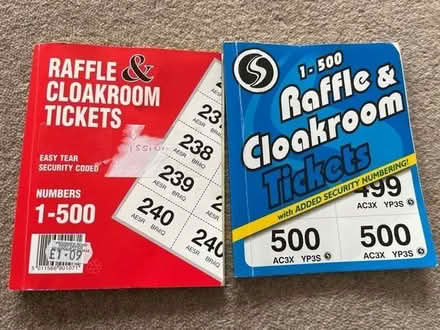 Photo of free Raffle ticket pads (Martlesham Heath) #1