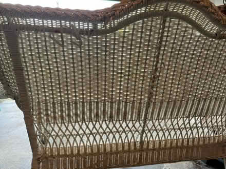 Photo of free White Wicker Bench (Upper Chichester, PA) #2