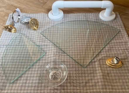 Photo of free Bathroom mirror, glass corner shelves (Penrith CA11) #3