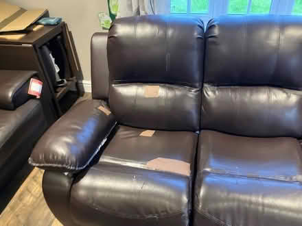 Photo of free Worn but comfy sofa (Royston Heath) #2