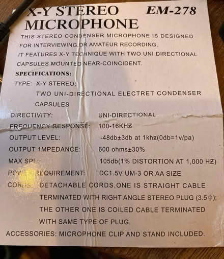 Photo of free Small stereo microphone for interviews etc. (Bishopston BS7) #2