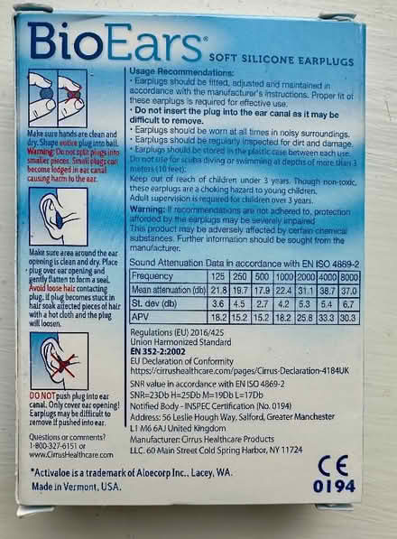 Photo of free Silicone Earplugs (Cubitt Town E14) #2