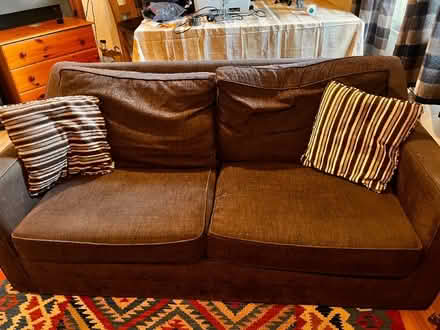 Photo of free sofa bed with cushions (Vauxhall SE11) #1