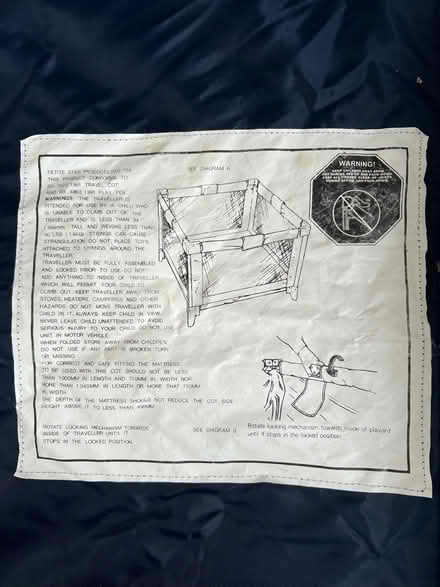 Photo of free Travel cot, mattress & bag (Surbiton) #3