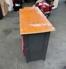 Photo of free Steel Tool Cabinet w Wood Top (Newtonville) #1