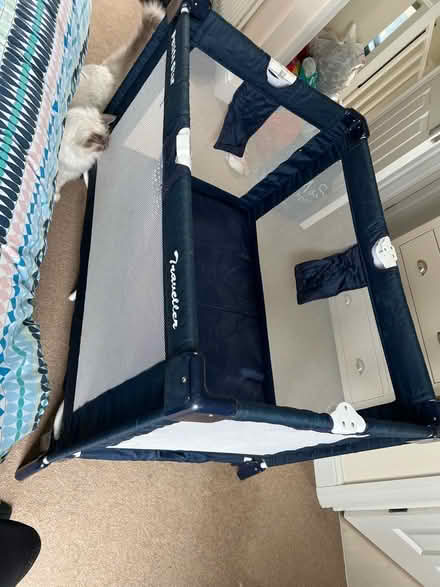 Photo of free Travel cot, mattress & bag (Surbiton) #2