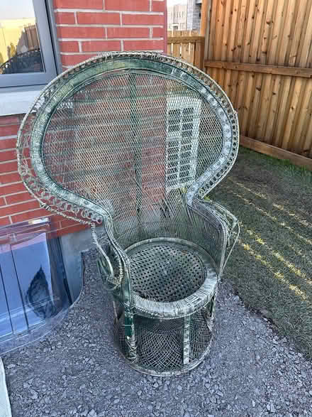 Photo of free Vintage large green peacock chair (Wateridge Village) #1