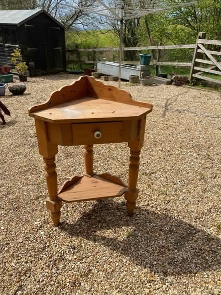 Photo of free Corner bedside table (Hinton Martell, Wimborne) #2