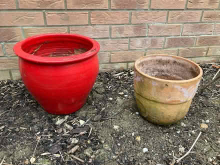 Photo of free Terracotta plant pots x 2 (Thorney, Peterborough) #1