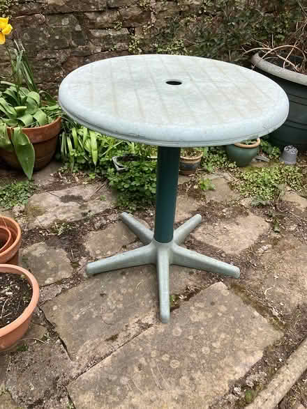 Photo of free Plastic garden table with umbrella (Storrs S6) #1