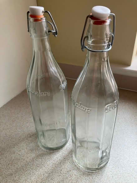 Photo of free 1 litre size glass bottles x 12 (Blockley GL56) #1