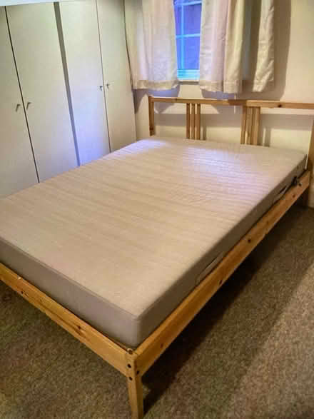 Photo of free Large Double Pine Bed (Harefield Road UB8 Uxbridge) #1