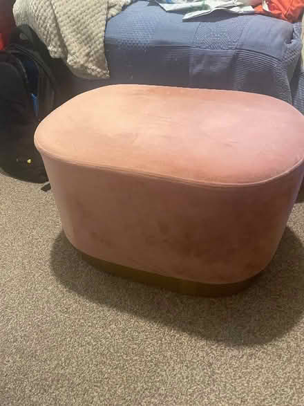 Photo of free Pink velvet stool (Wisley GU23) #1