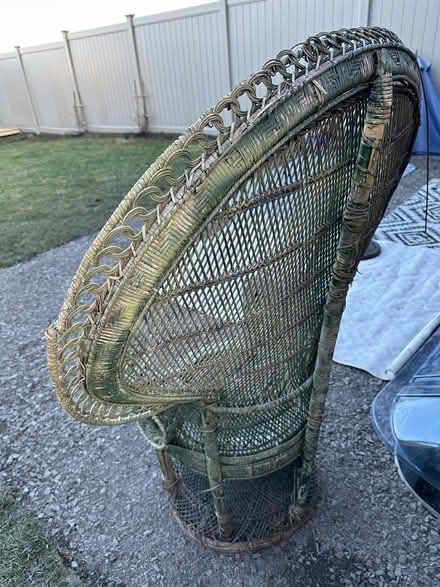 Photo of free Vintage large green peacock chair (Wateridge Village) #3