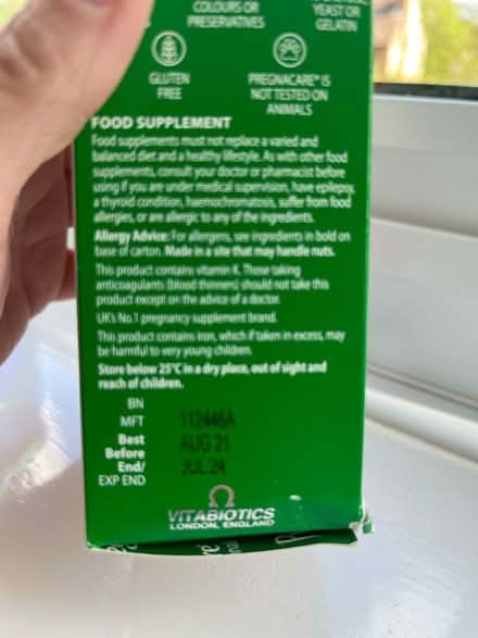 Photo of free Pregnacare vitamins (Martlesham Heath) #3