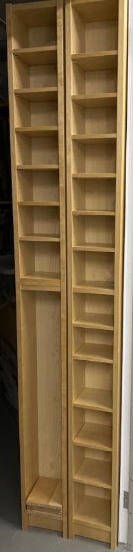 Photo of free IKEA CD/DVD towers 2white 2 wood colour (Nascot Wood WD17) #1