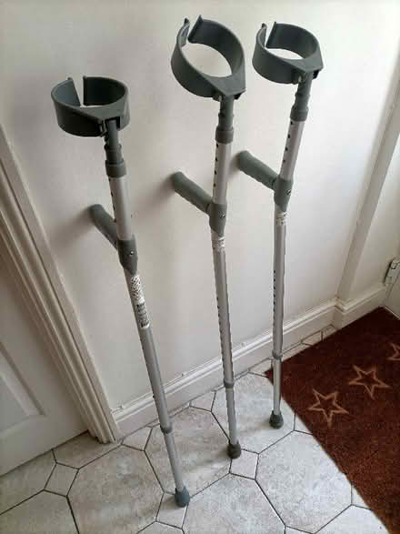 Photo of free 3 x NHS fully adjustable crutches (Chelsfield BR6) #1