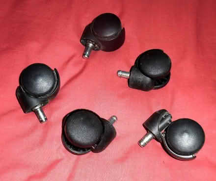 Photo of free 5 new Office or Computer chair swivel wheels. (The Folly BN7) #1