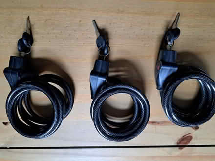 Photo of free 3 x bike cable locks (Stafford (ST16)) #1
