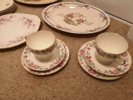 Photo of free Pretty plates cups saucers (Langley SG4) #2