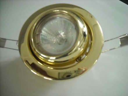 Photo of free Brass ceiling downlight with adjustable/directional eyeball (Longley Green WR6) #1