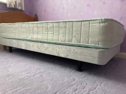 Photo of free Single Bed, Headboard & Mattress (Grays RM17) #2