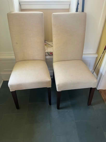 Photo of free 4 beige upholstered dining chairs (Palisades DC.) #2
