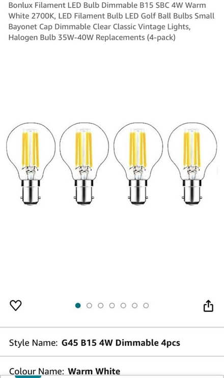 Photo of free SBC LED filament bulbs (Knockholt/Dunton Green TN14) #2