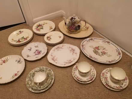 Photo of free Pretty plates cups saucers (Langley SG4) #3