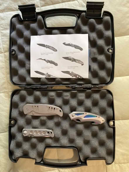 Photo of free 3 Locking Blade Knives in Case (North Oakland near Emeryville) #1
