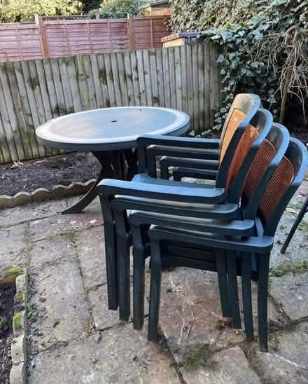 Photo of free Garden table and 4 x chairs (SE16 Rotherhithe) #1