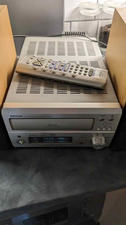 Photo of free Denon CD Player and radio, speakers and remote (N1) #2